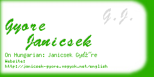 gyore janicsek business card